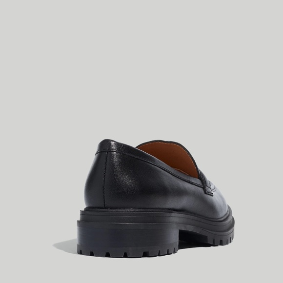 New MADEWELL The Bradley Lugsole Loafer in True Black Leather - Picture 3 of 9